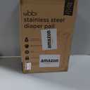 Ubbi Stainless Steel Diaper Pail, Odor Locking, No Special Bag Required, Award-Winning, Registry Must-Have, Taupe