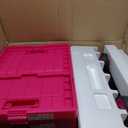 Collapsible Shopping Cart with Wheels: 200 LBS Capacity Blue Grocery Cart with Storage Crate, Platform Hand Truck with Foot Brake