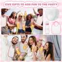 6 Sets Bottle Chug Baby Shower Games Juegos Para Plastic Baby Bottles Bibs Disposable Diapers Gender Reveal Games Baby Changing Diaper Race Game Decoration (Pink)