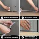 2 x RECAPS 25mm 16.4 Feet Silicone Weather Stripping Door Seal, Transparent Under Door Gap Filler for Draft Stopper Adhesive Doors Windows and Shower Glass Gaps