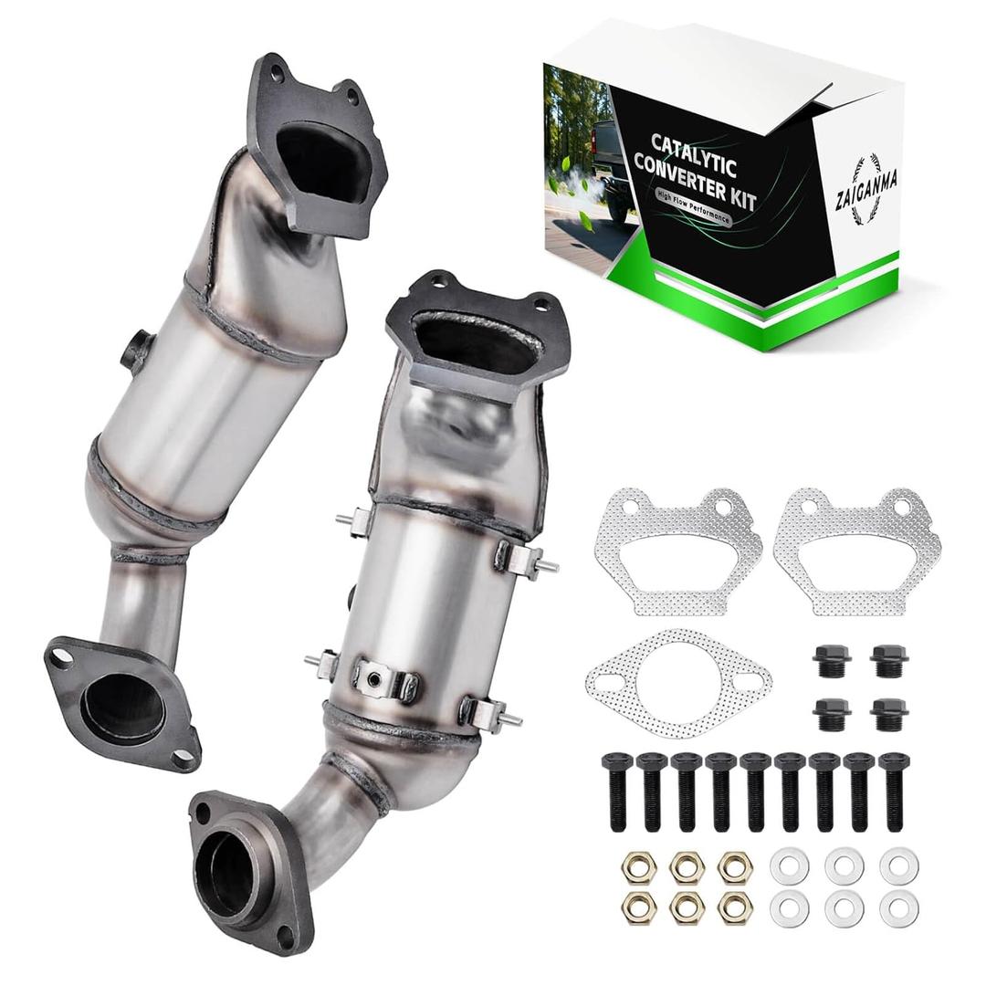 Upgrade Front & Rear Converter Compatible with 2011-2019 Chrysler Town & Country, Dodge Grand Caravan, Journey, Avenger, 200 3.6L Replace 674121 (EPA Compliant)