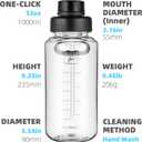 Fanhaw 32oz Clear Plastic Water Bottle with Fast-Flow Lid, Clear&Black
(6 Pack)BPA-Free Tritan Wide-Mouth Water Bottles – Leakproof & Reusable for Gym, School & Office, Easy to Clean