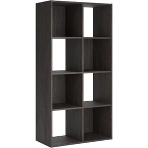Signature Design by Ashley Piperton 8 Cube Storage Organizer or Bookcase, Charcoal