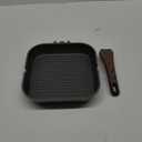 SENSARTE Nonstick Grill Pan for Stove Tops, Versatile Griddle with Pour Spouts, Square Big Cooking Surface, Durable Skillet Indoor & Outdoor Grilling. PFOA Free, 9.5 Inch (Gray Granite)