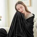 BEDELITE King Size Blanket for Bed, Luxury Plush Cozy Fuzzy Fleece Blanket 108x90 inches, Super Soft Warm Big Lightweight Throw Blanket All Seasons Suitable, Black