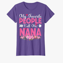 My Favorite People Call Me Nana Floral Grandma Cute Nana T-Shirt, Size Medium