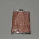 Pink Flask for Liquor for Women 8OZ - Girls Glitter Bling Pocket Decorative Flask with Funnel, 18/8 Stainless Steel for Vodka Whisky