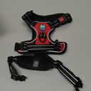 PoyPet No Pull Dog Harness, No Choke Front Clip Dog Reflective Harness, Adjustable Soft Padded Pet Vest with Easy Control Handle for Small Dogs(Red, Size S)