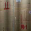 Wall Beaded Mirror, 36 x 27 Inch Round Top Right Angle Wall Mirror, Tempered Glass, Rust Resistant, Horizontally or Vertically Hanging, Bronze (Baroque Frame)