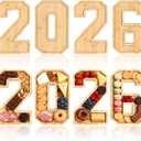 2026 Bamboo Charcuterie Numbers Fillable-2026 Graduation Party Decoration-Bamboo Charcuterie Board for Graduation Party, Birthday Party, Anniversary