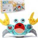 Crawling Crab Gear Set Toy - Tummy Time Musical Crab Toys Stacking & Building Blocks Educational STEM Game for Toddlers & Kids 3-5, 1 2 3 Yr Old Birthday Gift Christmas Stuff for 0-36 Month Boys Girls