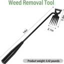 Weed Remover Tool,Garden Weed Tool, Portable Garden Weeder Tool for Vegetable Gardening Backyard Farm Planting & Weeding (Black Handle)