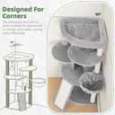 Gitelsnour Corner Cat Tree Tower with All Sisal Scratching Posts GCT025W