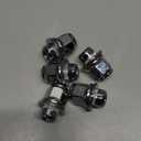 5PCS M12x1.5 Chrome Lug Nuts, Chrome Closed End Mag Style Lug Nuts with Washer Replaces OEM#90084-94001, Lug Nut Lock Set Compatible with Toyota Corolla Camry Tacoma Lexus