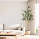 Realead Faux Olive Tree 7ft - Realistic Tall Olive Trees Artificial Indoor - Large Fake Olive Tree with Natural Wood Trunk and Lifelike Leaves - Artificial Olive Tree for Home Office Decor