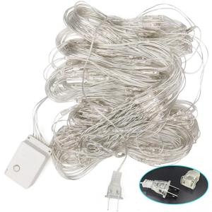 Christmas 96 LED Net Lights, 4.9 FT x 4.9 FT String Light Net Mesh Curtain Lights with 8 Lighting Modes for Xmas Wedding Party Outdoor Christmas(Plug in, White)