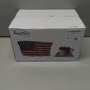 American Flag Coasters Set of 6, Modern Coaster Decor, Outdoor Patio Table Heat Insulation Resin Drink Home Cup Mat Decorations for Coffee Desk Tabletop Themed Gifts