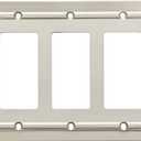 Franklin Brass Classic Architecture (1-Pack) Decorative Light Switch Cover Brushed Nickel 3-Gang Decorator/Rocker Wall Plate Triple Switch Plate Cover Electrical Outlet Guard