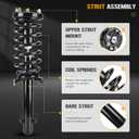 Front Complete Shock Absorber Strut Assembly with Coil Spring Fit for Honda Accord 2.4L 2008 2009 2010 2011 2012, for Accord 3.5L Coupe 2008-2012, Replace 172562L 172562R, 2PCS
