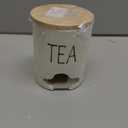 Farmhouse Tea Bag Holder with Lid, Ceramic Tea Bag Caddy Dispenser for Countertop, Tea Bag Organizer Storage Container Tea Bag Chest for Beverage Supplies (White)