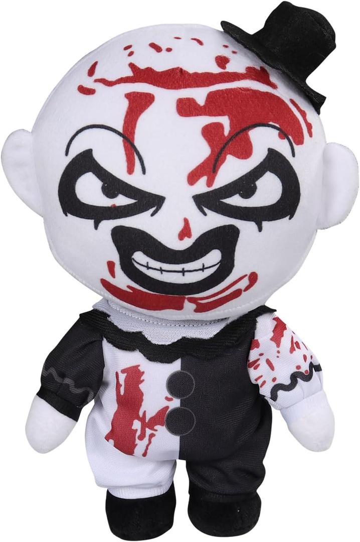 Feeriay Art Clown Plush Toy Soft Bloody Killer Art Clown Stuffed Plushie Pillow Doll for Kids Adults