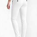 GINGTTO Mens White Pants Casual Dress Pants for Men Slim Fit Stretch Formal Pants Men 30Wx30L (White)