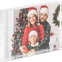 Acina Christmas Photo Frame Glitter Liquid: Clear Acrylic Floating Sparkle Water Personalized Snow Globe Picture Frame - Cute Family Couple Custom Gift (Snow) (White Snow, 5x7'')