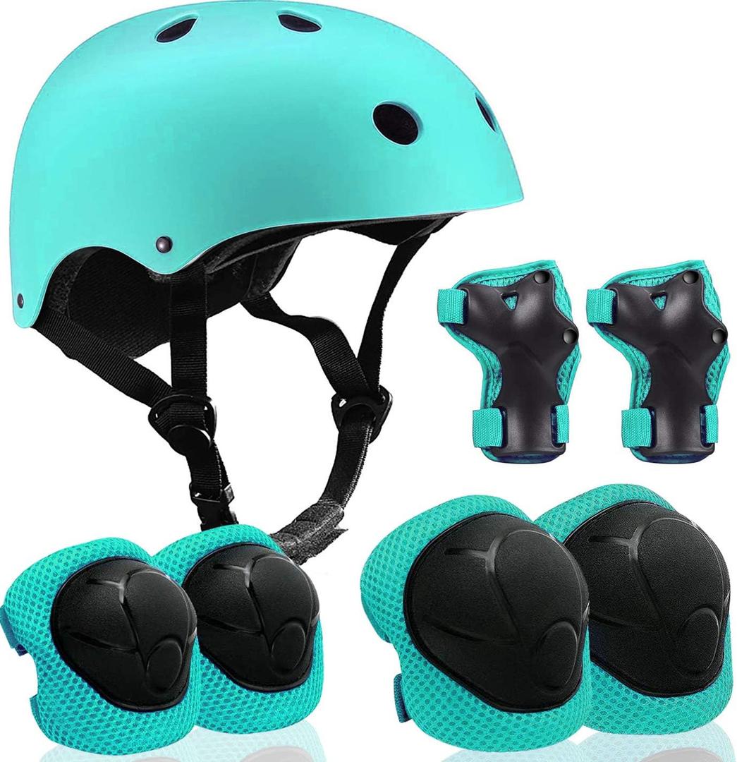 Adjustable Helmet for Ages 5-16 Kids Toddler Boys Girls Youth,Protective Gear with Elbow Knee Wrist Pads for Multi-Sports Skateboarding Bike Riding Scooter Inline skatings Longboard Roller Skate Size: Small: 48-54 cm