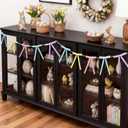 11 ft Easter Bow Garland Decorations Pastel Velvet Home Decor Banner Include 25 Bow Spring Decorations for Mantel, Room, Fireplace, Wall, Farmhouse, Office, School Indoor Birthday Table Supplies