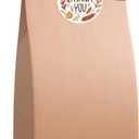 4 x 500Pcs Thanksgiving Label Stickers Roll Thank You Envelope Seals Stickers Fall Leaf Pumpkin Adhesive 1.5inch Round Labels Wrapping Paper for Card Gift Bags Decor Cute Cartoon 2 Designs