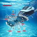 Enhulk Cordless Pool Vacuum with Pool Net, Upgraded 80 Mins Runtime, 18.5 GPM Powerful Suction, 76.8'' Telescopic Pole, 1 Filters, Handheld Pool Cleaner for Above Ground & Inground Pools, PC40