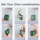 3 x RESET-060 4 Digit Combination Padlock with 2.4 inch Long Shackle Combination Lock,Outdoor Waterproof Padlock,Indoor Padlock for School Locker, Gym Locker, Shed, Fence, Gate, Toolbox, Black