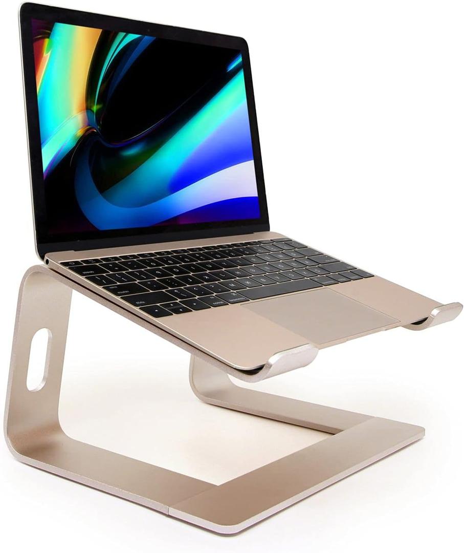 Laptop Stand, Ergonomic Aluminum Laptop Mount Computer Stand, Detachable Laptop RiserNotebook Holder Stand All 10-17.3" LaptopsGold