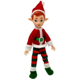 The Original Elf Christmas Dolls, Mini 5.5" Christmas Elf Doll, Toy for Kids or Dcor, Toy Elf Dolls, Poseable Little Shelf Sitters with Dangling Legs