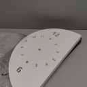 Semicircular Corner Wall Clock Double Sided with Pendulum, Decorative Wall Clock in 2 Silent Quartz Movement Battery Operated for Living Room Bedroom Kitchen Office, Black&White