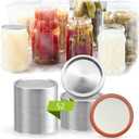 52Pcs Regular Mouth Canining Lid (70 MM/2.76 In), Split-Type Metal Canning Jar Lids for Ball Kerr Jar, Food Grade Material, 100% Fit & Airtight for Regular Mouth Mason Jar Lids
