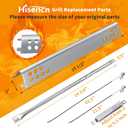 Hisencn Grill Replacement Parts for Charbroil Advantage Series 4 Burner 463344116, 466344116 Gas Grill, 14 3/8" Grill Burners Tube,15 1/2" Heat Plate Tent Shield,Adjustable Carryover Tube,G361-0003-W1