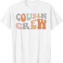 Cousin Crew Shirt Adults Kids Matching Cousin Squad Boy Girl T-Shirt, XS
