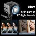 GVM SD80D 80W LED Video Light Kit with Softbox, Bowens Mount, CRI97+, 2700K-7500K Color Temperature, APP Control, and Tripod Stand for Video and Wedding Shooting
