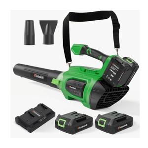 40V Leaf Blower Cordless, 620CFM Brushless Electric Leaf Blower Cordless with 2×5.0Ah Batteries and Charger, Battery Powered Leaf Blowers 4-Variable Speed & Turbo Mode Blowers for Lawn Care, Yard