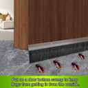 2 Pack Door Bottom Sweep, h-Shape Aluminum Alloy Holder Door Sweep for Bottom of Door with 3.2" Brwon Nylon Brush, 39.37"x4"(1000mmx102mm), 39.37"x3.2"
