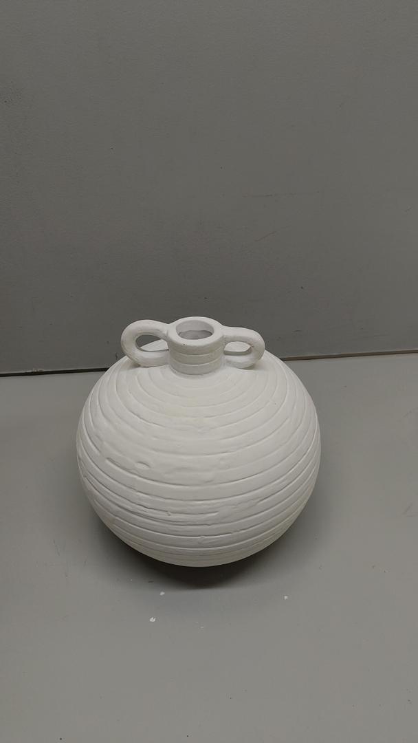 Banded Handle Vessel, Earthy Vase, Antique Vase, Pottery Vessel, Decor Vessels, Decor Pottery, Customizable Vase, Customizable Vessel, Decor
 (7in tall)