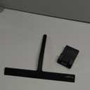 Silicone Rubber Blade & Hook Shower Window Squeegee 11" in Width Silicone Car Squeegee Bathroom Squeegee for Shower Squeegee for Shower Doors Car Window (Black)