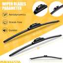 MIKKUPPA 22"+22"+11" Wiper Blades, Replacement for 2018-2025 Ford Expedition Lincoln Navigator Original Factory Quality Front Rear Wipers- All Season Wiper Blades, Pack of 3