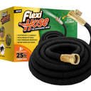 Flexi Hose 25 Foot Expandable Garden Hose | Extra-Strength, Flexible, Lightweight (25 ft, Black)