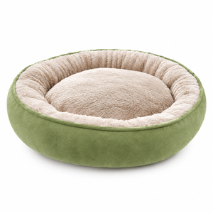 Furry Friends Pet Bed Lime Green and Beige, 30in x 8in