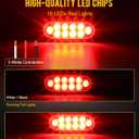 Partsam 10Pcs 6" Inch Oval Led Trailer Tail Lights Red 10 Diodes Grommet and Plug Waterproof Turn Stop Tail Brake Trailer Lights Replacement for RV Trucks, DOT Compliant