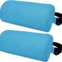 REEZEIVI 2 Pack Headrest Pillow for Patio Chaise Lounge,Chaise Lounge Pillows Outdoor 3D air mesh with Elastic Band,Quick Drying and Washable Spa Pillow for Recliner,Beach Chair,Office Chair,Blue