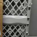 MYPET North States Paws Portable Pet Gate: 26-40" Wide. Pressure Mount. No Tools Needed. Made in USA. Dog Gate 23" Tall, Expandable, Durable Dog Gates for Doorways, Light Gray