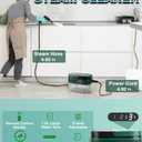 Handheld Steam Cleaner with Handle Control, 1.6L Large Water Tank, 3-Level Adjustable, Thickened Hose, Portable Steam Cleaner, High Temperature Pressurized Steamer for Home, Kitchen, Car (Dark Green)